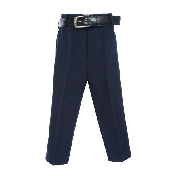 Avery Hill Boys Flat Front Dress Pants with Belt 